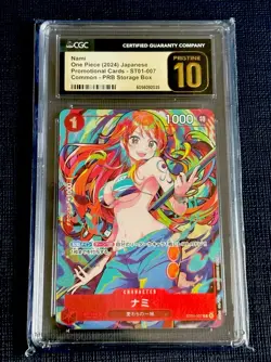 CGC PRISTINE 10 Nami ST01-007 Japanese 2024 ONE PIECE PRB Storage Box Set CGC - Image 1