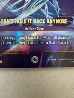 Disney Lorcana Can't Hold It Back Anymore Action Song Enchanted Foil 228/204 - Image 2