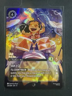 Disney Lorcana Winterspell Lilo Rock Star Enchanted 223/204 - Image 1
