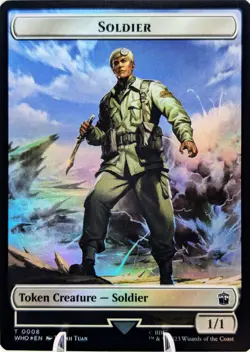 MTG Soldier\Food (Foil) Double-Sided Token Universes Beyond: Doctor Who NM - Image 2