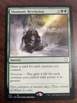 MTG - Shamanic Revelation 171 - Rare Non Foil AFC Forgotten Realms - Near Mint - Image 1