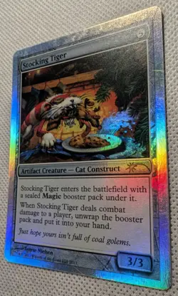 Stocking Tiger (No Date) MtG Happy Holiday 2013 Promo LP Foil Special Occasion - Image 3
