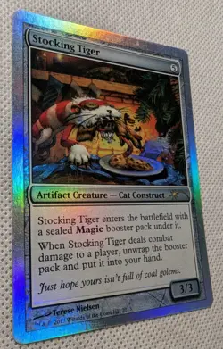 Stocking Tiger (No Date) MtG Happy Holiday 2013 Promo LP Foil Special Occasion - Image 4