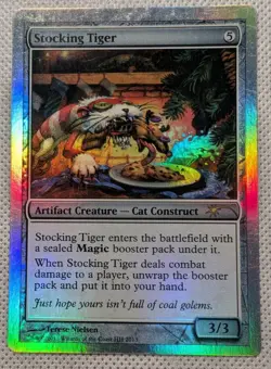 Stocking Tiger (No Date) MtG Happy Holiday 2013 Promo LP Foil Special Occasion - Image 5