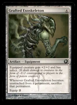 MTG Grafted Exoskeleton LP Light Play Scars of Mirrodin [4085] - Image 1