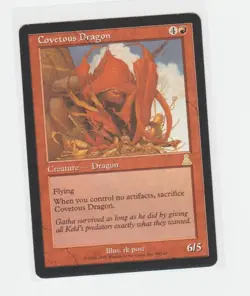 Magic the Gathering ~ MTG ~ 1x Covetous Dragon ~ Urza's Destiny ~ LP - Image 1