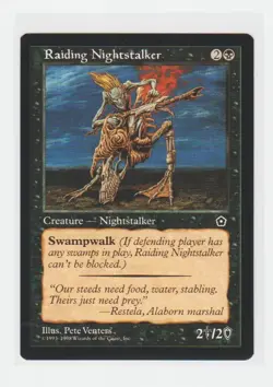 Magic the Gathering ~ MTG ~ 1x Raiding Nightstalker ~ PORTAL II ~ M/NM - Image 1