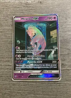 Pokemon Mewtwo GX Shining Legends 2017 #78/73 Secret Rare Holo Full Art TCG CCG - Image 3