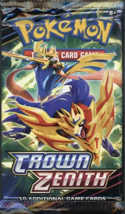 Pokemon Crown Zenith Booster Pack - 10 Cards / Pack - Sealed - Image 1
