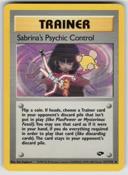 Sabrina's Psychic Control 121/132 Uncommon Gym Challenge Pokemon Unlimited NM - Image 1