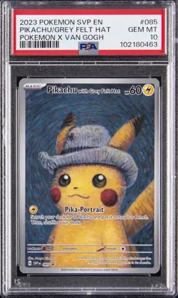 Pokemon TCG Pikachu with Grey Felt Hat SVP 85 2023 EN Promo PSA 10 - Image 1