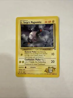 Pokemon TCG Lt. Surge's Magnemite Gym Heroes 50/132 Regular LP. - Image 1