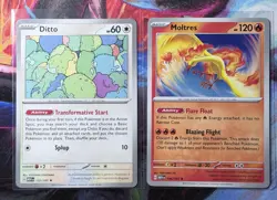 Pokemon 151 Deck Exclusive Non Holo Ditto + Non Holo Moltres - Image 1