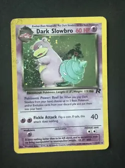 Pokemon TCG Dark Slowbro 12/82 Team Rocket Holo Rare EN 2000 60 HP - Image 1