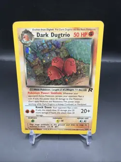 Pokemon TCG Wizards Dark Dugtrio 6/82 Team Rocket Holo Rare 2000 EN - Image 1
