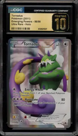 Pokemon Tornadus Emerging Powers Full Art #98 CGC 10 Pristine - Image 1