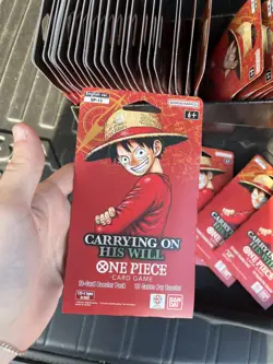 One Piece OP-13 Carrying on His Will Sleeved Booster Packs (LOT OF 50 ) IN HAND - Image 3