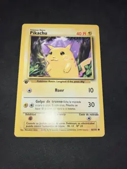 1999 Pokemon 1st Edition Spanish Base Set Non-Holo Mint Pikachu - Image 2