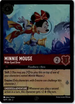 Minnie Mouse - Wide-Eyed Diver - NM Promo - Disney Lorcana Promo Cards 16 - Image 1