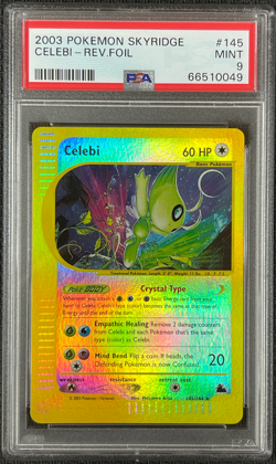 Pokemon 2003 Skyridge Celebi #145 Reverse Holo PSA 9 Mint - Image 1