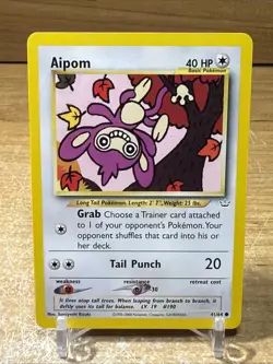 Aipom 41/64 Neo Revelation Pokemon Card TCG Nintendo Vintage WOTC Common - NM - Image 1