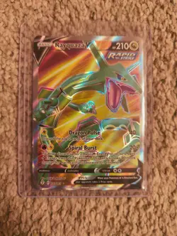 Pokemon Rayquaza v Rapid Strike Full Art Holo Card 193/203 NM - Image 1