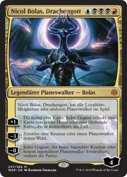 MTG Magic the Gathering WAR Nicol Bolas Drachengott 207 Mythic Planeswalker deut - Image 1