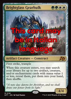 MTG BRIGHTGLASS GEARHULK EXC - MECCATITANO LUMINOSERRA 191 - DFT - MAGIC - Image 1