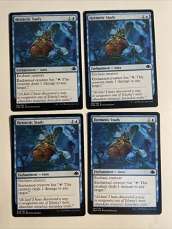 4x Mtg Dominaria Remastered Hermetic Study NM/M Magic The Gathering - Image 1