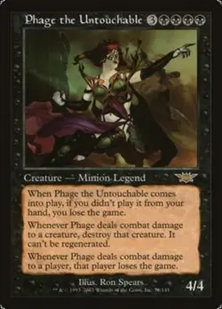 MRM FRANCAIS Phage l'Intouchable Legions [EX/NM] MTG magic LGN - Image 1