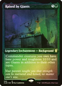 Raised by Giants ETCHED FOIL - 520 - Rare - Commander Legends CLB MTG - Image 1