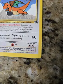 Dragonite #5 -Pokemon: The First Movie- Rare WB Black Star Promo Pokemon Card - Image 2