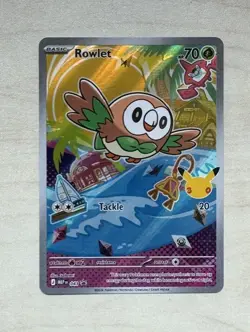 Pokemon TCG Rowlet MEP043 Mega Evolution Black Star Promo NM - Image 1