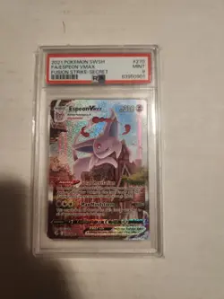 2021: FA/ESPEON VMAX: 270/264: FUSION STRIKE-SECRET: PSA 9 - Image 1