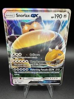 Pokemon TCG Snorlax GX SM05 Black Star Promo Full Art Holo Near Mint - Image 1