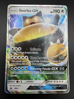 Pokemon TCG Snorlax GX SM05 Black Star Promo Full Art Holo Near Mint - Image 3