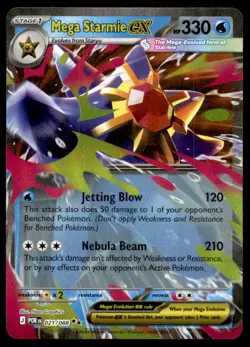 Mega Starmie ex 021/088 Double Rare Perfect Order Pokemon Near Mint - Image 1