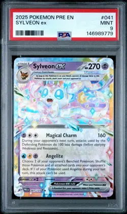 2025 POKEMON PRE EN-PRISMATIC EVOLUTIONS #041 SYLVEON EX PSA 9 - Image 1