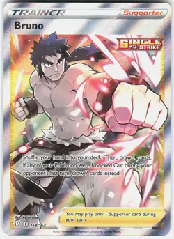 Bruno 158/163 Ultra Rare Battle Styles Pokemon Near Mint - Image 1