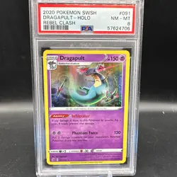 Dragapult Holo Rare PSA 8 Pokemon Sword & Shield Rebel Clash #091 - Image 1