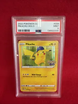 2022 Pokemon Go Pikachu Holo #028 PSA 9 - Image 1