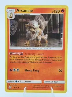 Arcanine 6/18 Detective Pikachu Pokemon TCG Rare LP 2019 - Image 1