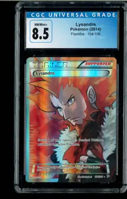 CGC 8.5 Lysandre (4211405255) - 104/106 - Flashfire Graded Pokemon - Image 1