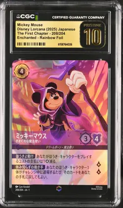 Mickey Mouse - Wayward Sorcerer (Enchanted) Disney Lorcana JP CGC Pristine 10 - Image 1
