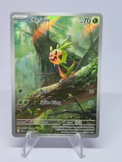 Pokemon TCG Chespin 087/086 Chaos Rising Full Art Holo Rare 70 HP English 2026 - Image 1