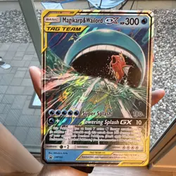 Pokemon TCG Magikarp & Wailord GX SM166 TAG TEAM Promo Oversized Holo English - Image 1