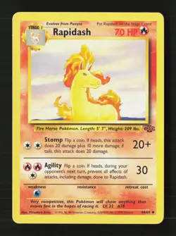 Rapidash 44/64 Uncommon Jungle Pokemon Unlimited Near Mint - Image 1
