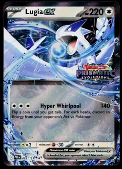 Lugia ex (Prismatic Evolutions Stamped) 082/131 Holofoil Pokemon Near Mint - Image 1
