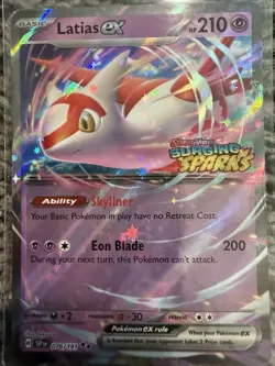 Latias ex (Surging Sparks Stamp) 076/191 Holo Double Rare Pokemon NM/M - Image 1