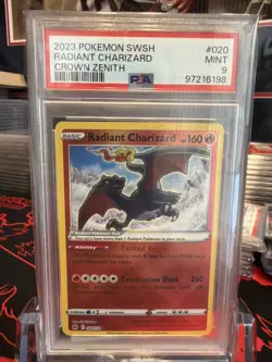 2023 Pokemon SWSH Crown Zenith Radiant Charizard #020/159 PSA 9 - Image 1
